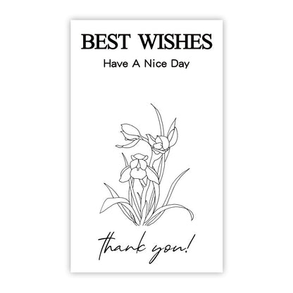 Rectangle Paper Sticker Featuring Love Charms Design, 1 Piece For Creative Stationery Use
