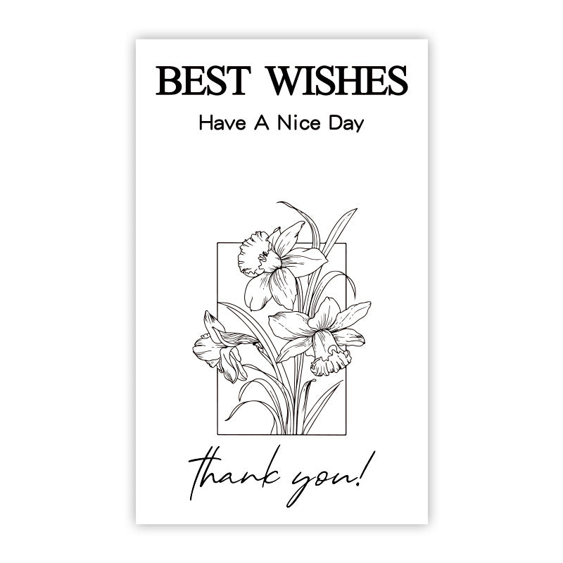 Rectangle Paper Sticker Featuring Love Charms Design, 1 Piece For Creative Stationery Use