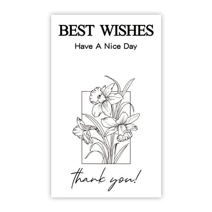 Rectangle Paper Sticker Featuring Love Charms Design, 1 Piece For Creative Stationery Use