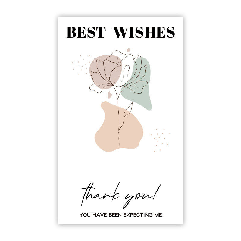 Rectangle Paper Sticker Featuring Love Charms Design, 1 Piece For Creative Stationery Use