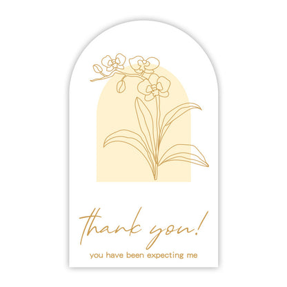 Rectangle Paper Sticker Featuring Love Charms Design, 1 Piece For Creative Stationery Use