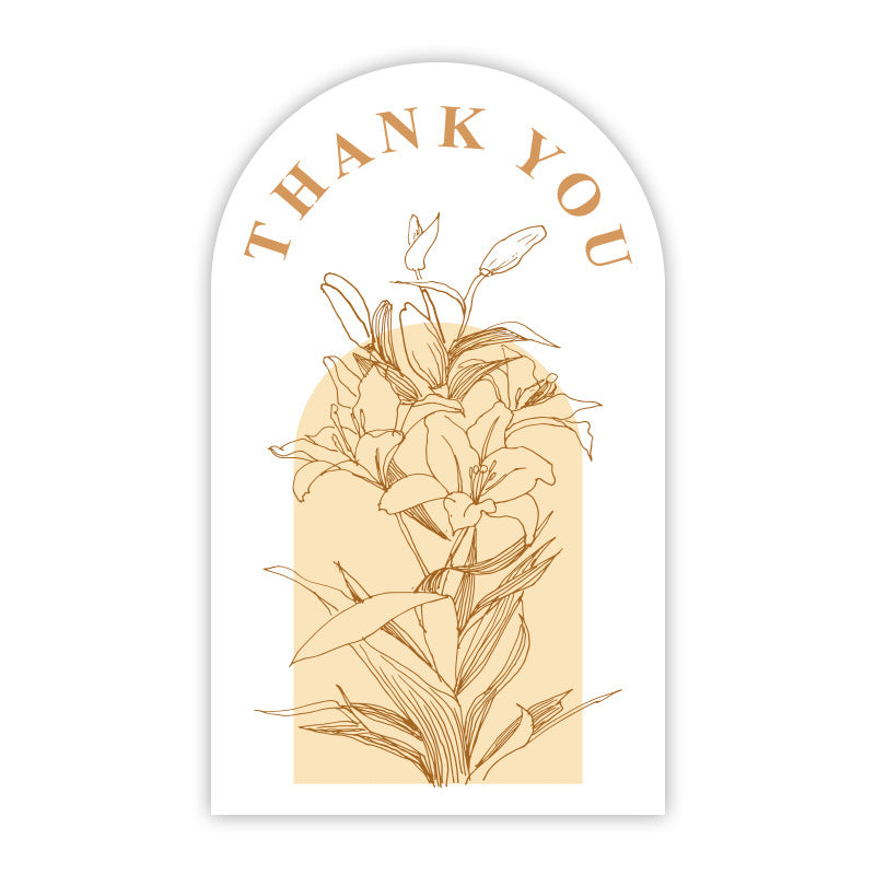 Rectangle Paper Sticker Featuring Love Charms Design, 1 Piece For Creative Stationery Use