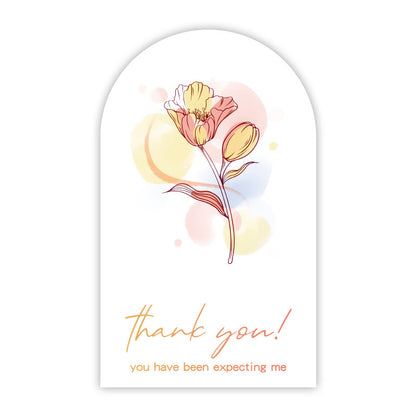 Rectangle Paper Sticker Featuring Love Charms Design, 1 Piece For Creative Stationery Use