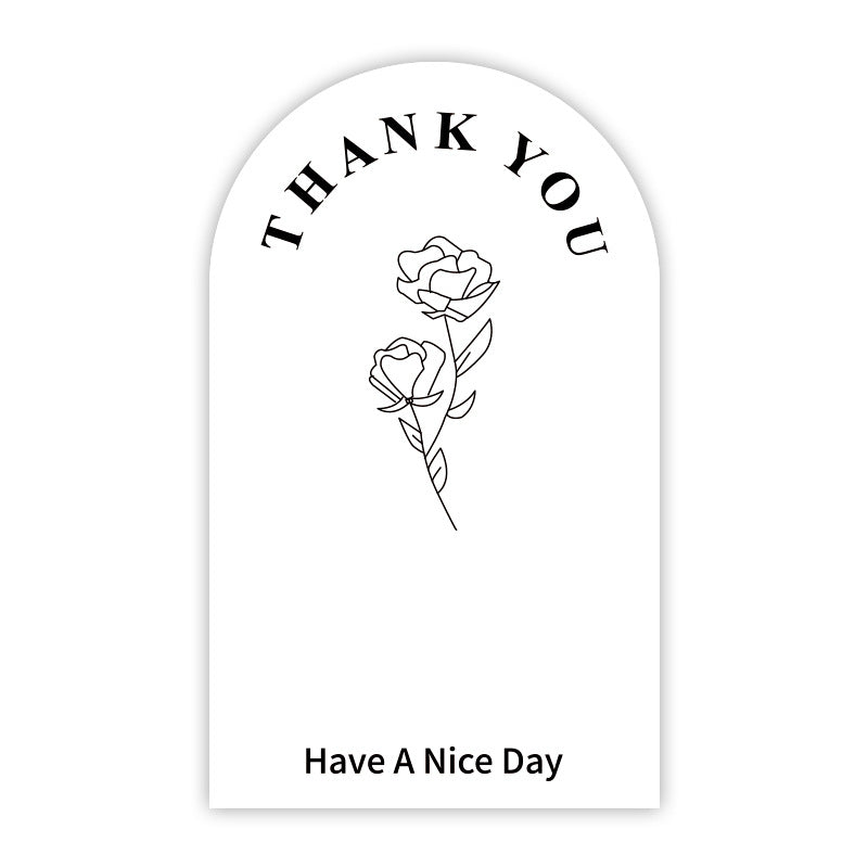 Rectangle Paper Sticker Featuring Love Charms Design, 1 Piece For Creative Stationery Use