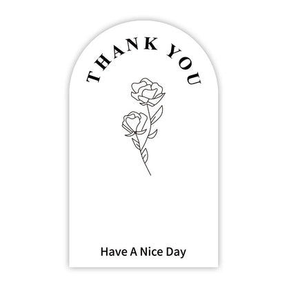 Rectangle Paper Sticker Featuring Love Charms Design, 1 Piece For Creative Stationery Use