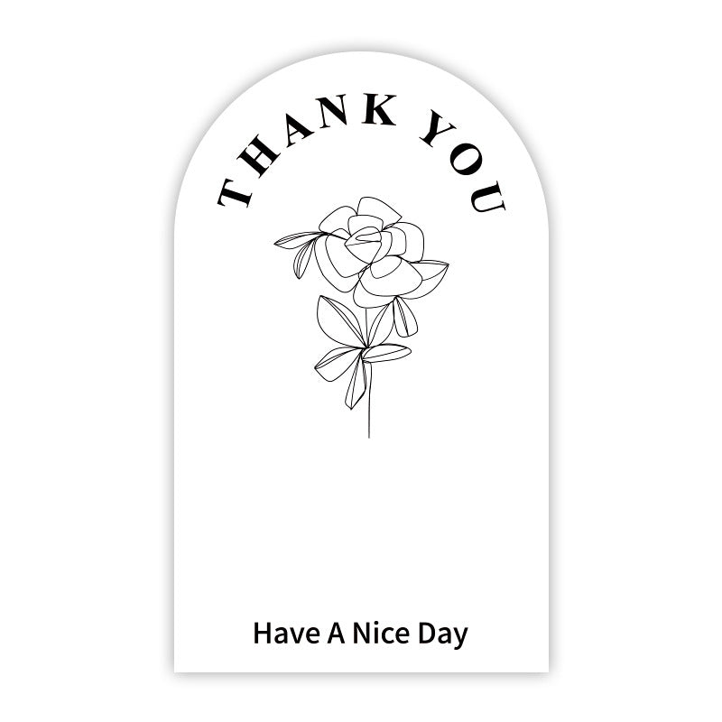 Rectangle Paper Sticker Featuring Love Charms Design, 1 Piece For Creative Stationery Use