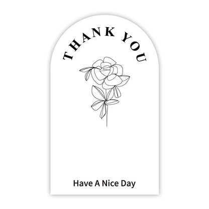 Rectangle Paper Sticker Featuring Love Charms Design, 1 Piece For Creative Stationery Use