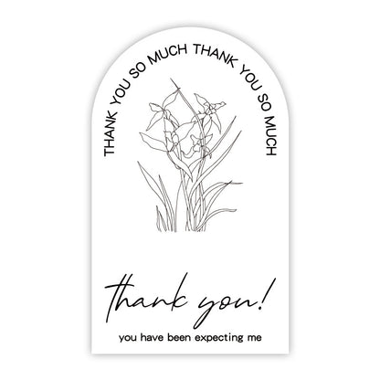 Rectangle Paper Sticker Featuring Love Charms Design, 1 Piece For Creative Stationery Use