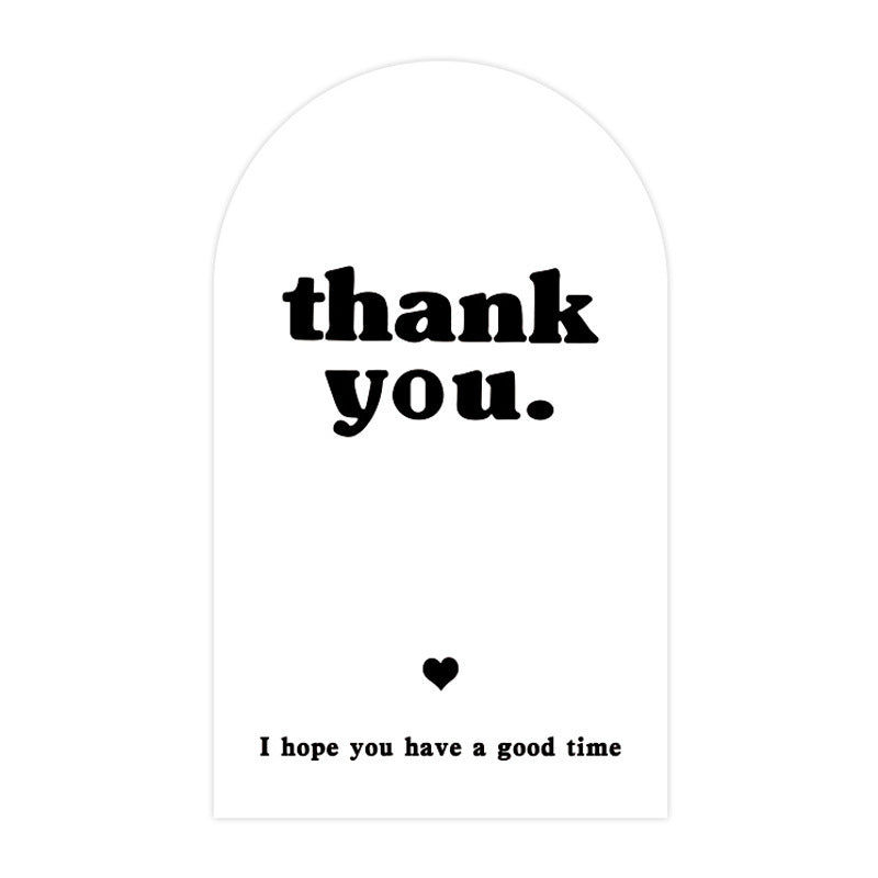 Rectangle Paper Sticker Featuring Love Charms Design, 1 Piece For Creative Stationery Use
