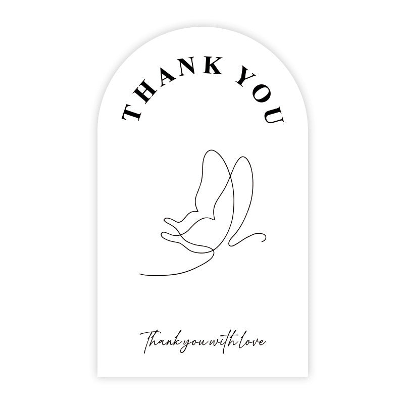 Rectangle Paper Sticker Featuring Love Charms Design, 1 Piece For Creative Stationery Use