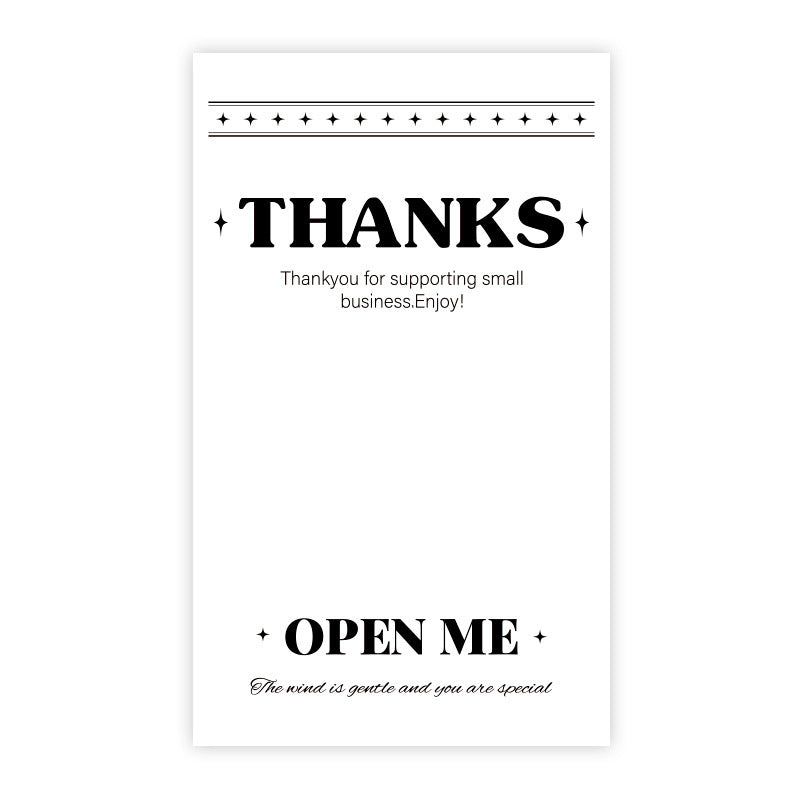 Rectangle Paper Sticker Featuring Love Charms Design, 1 Piece For Creative Stationery Use