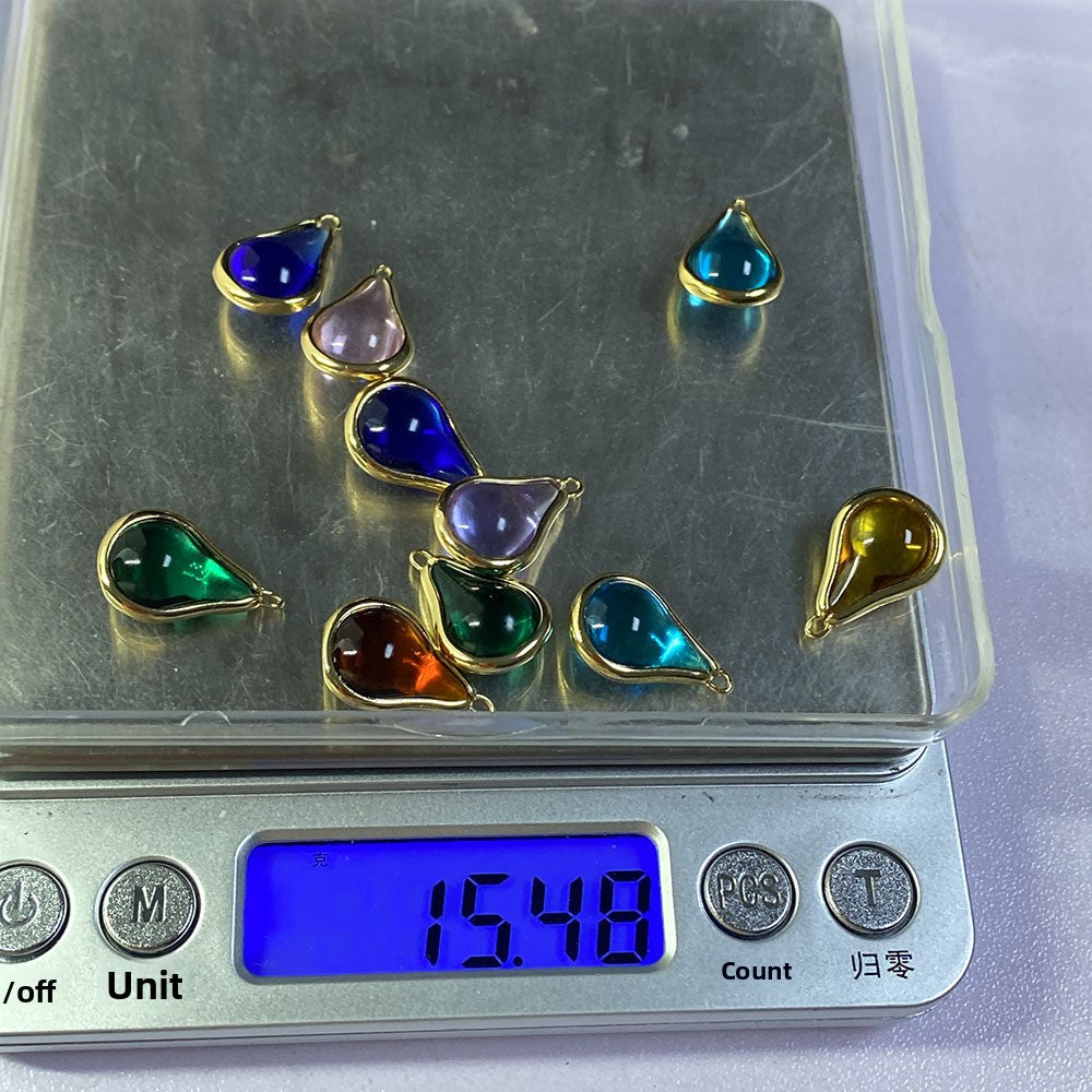 Water Droplets Suncatcher Raw Material Featuring Love Charms For Unique Jewelry Making