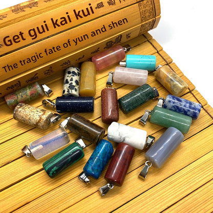 Natural Stone Pendant Featuring Love Charms For Jewelry Making