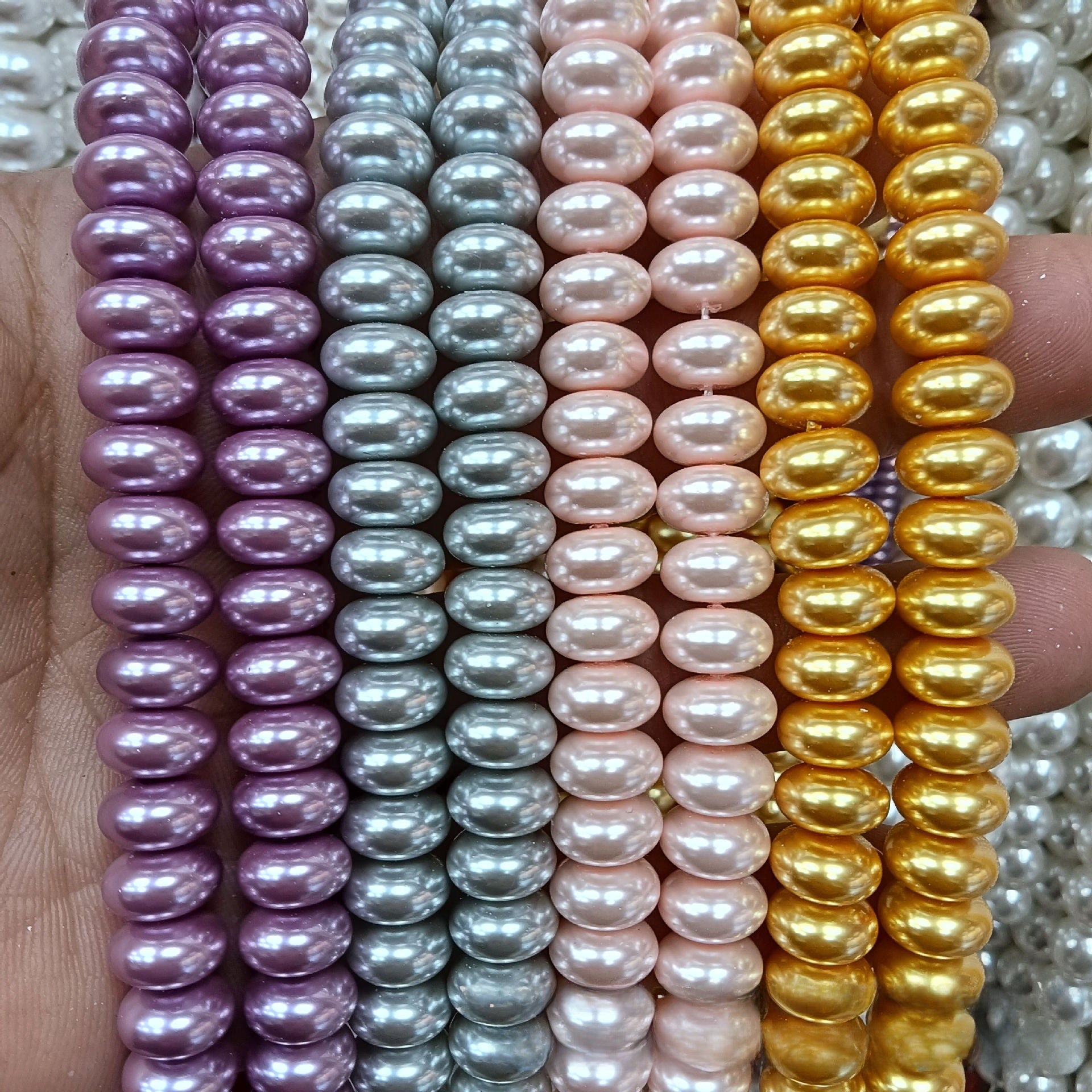 1 Piece Pink Imitation Pearl Beads With Smooth Surface, Perfect For DIY Love Charms Jewelry Accessories