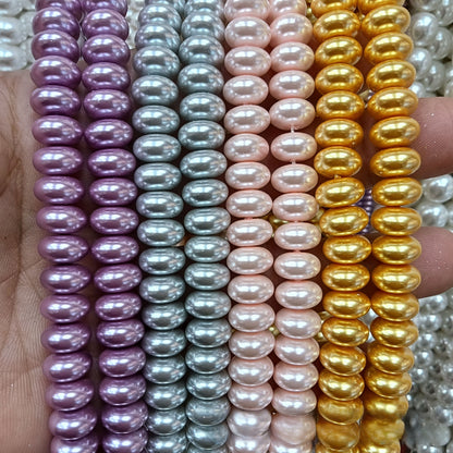 1 Piece Pink Imitation Pearl Beads With Smooth Surface, Perfect For DIY Love Charms Jewelry Accessories