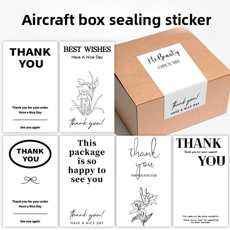 Rectangle Paper Sticker Featuring Love Charms Design, 1 Piece For Creative Stationery Use