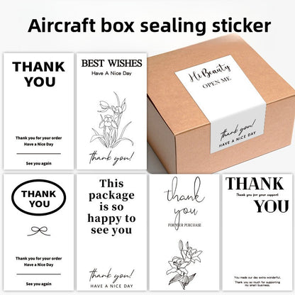 Rectangle Paper Sticker Featuring Love Charms Design, 1 Piece For Creative Stationery Use