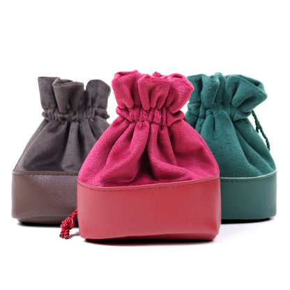 Artificial Leather Jewelry Packaging Bag In Coffer Color, Perfect For Love Charms Storage