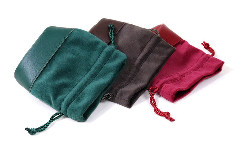 Artificial Leather Jewelry Packaging Bag In Coffer Color, Perfect For Love Charms Storage