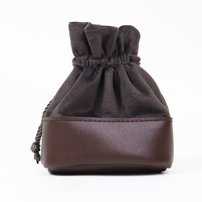 Artificial Leather Jewelry Packaging Bag In Coffer Color, Perfect For Love Charms Storage
