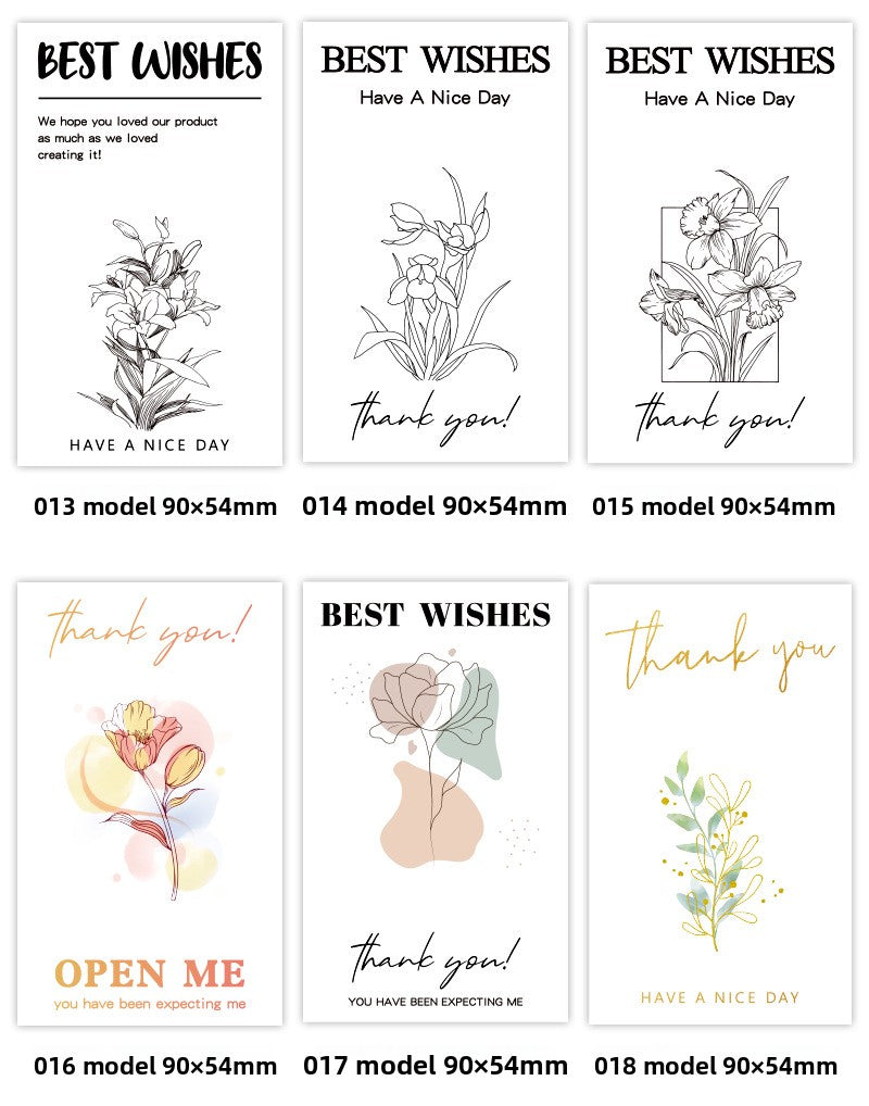 Rectangle Paper Sticker Featuring Love Charms Design, 1 Piece For Creative Stationery Use