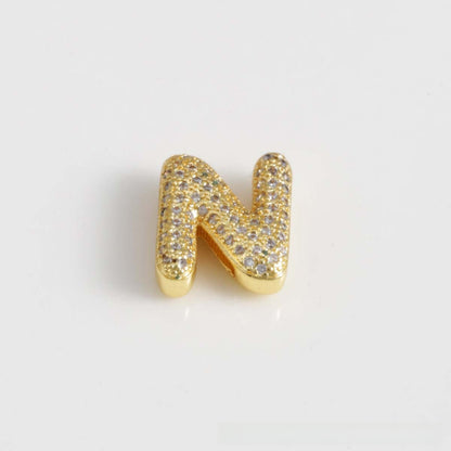 For Love Charms Copper Bracelets With Electroplated Gold Plating Featuring Zircon Inlay In Golden