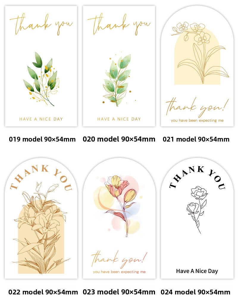 Rectangle Paper Sticker Featuring Love Charms Design, 1 Piece For Creative Stationery Use