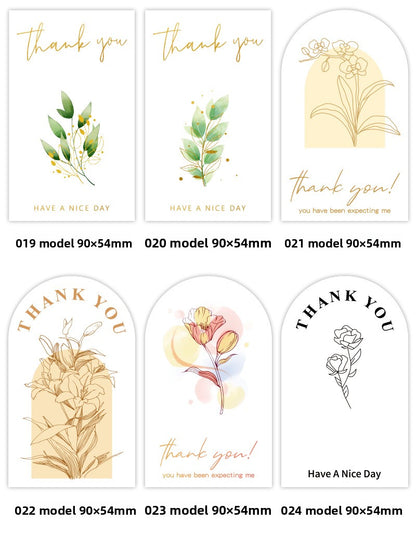 Rectangle Paper Sticker Featuring Love Charms Design, 1 Piece For Creative Stationery Use