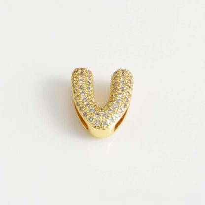 For Love Charms Copper Bracelets With Electroplated Gold Plating Featuring Zircon Inlay In Golden
