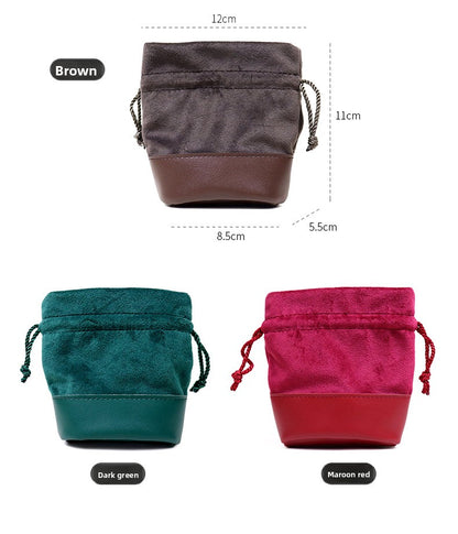 Artificial Leather Jewelry Packaging Bag In Coffer Color, Perfect For Love Charms Storage