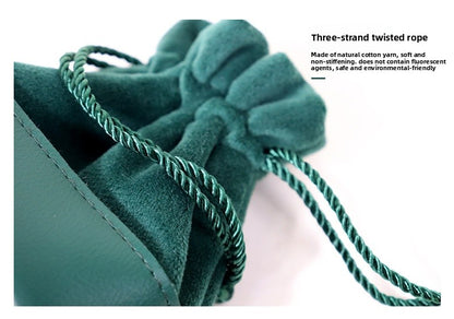 Artificial Leather Jewelry Packaging Bag In Coffer Color, Perfect For Love Charms Storage