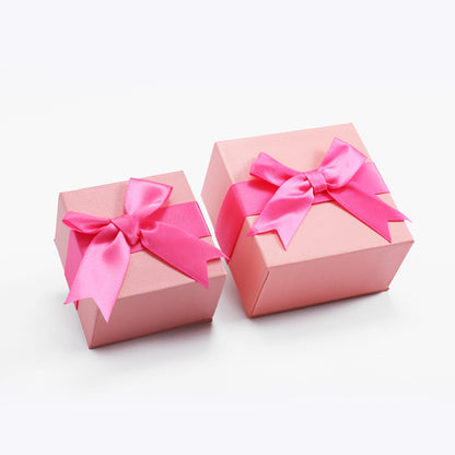 Bow Tie Jewelry Box In White Paper Featuring Love Charms Design, 1 Piece