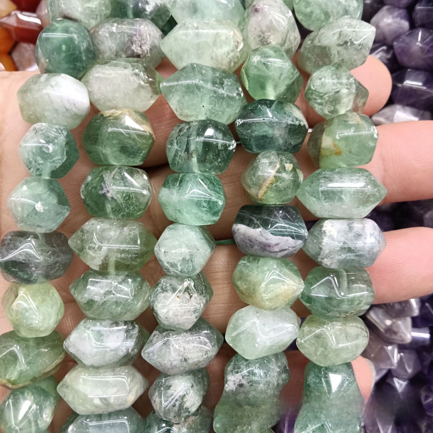 Natural Stone Spot Love Charms For DIY Jewelry Making