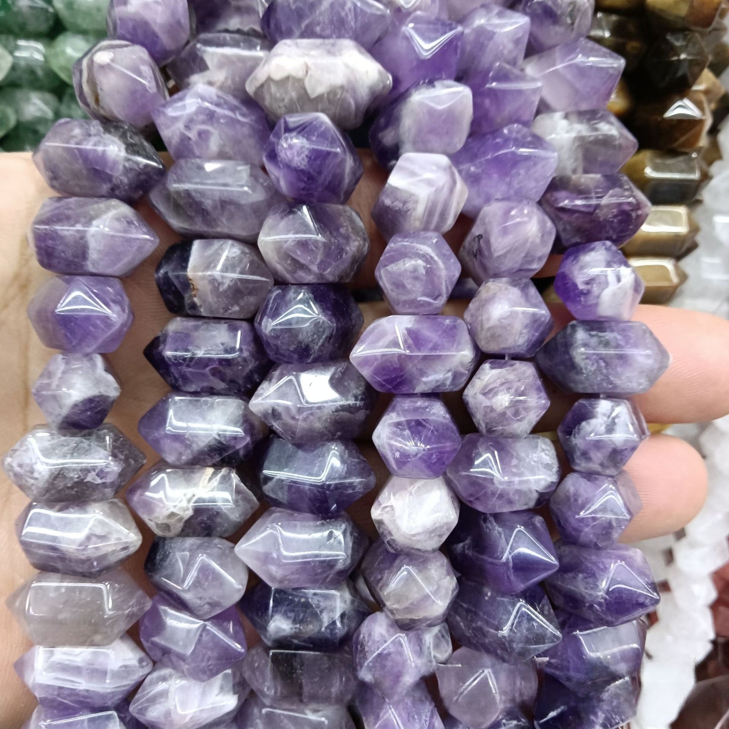 Natural Stone Spot Love Charms For DIY Jewelry Making