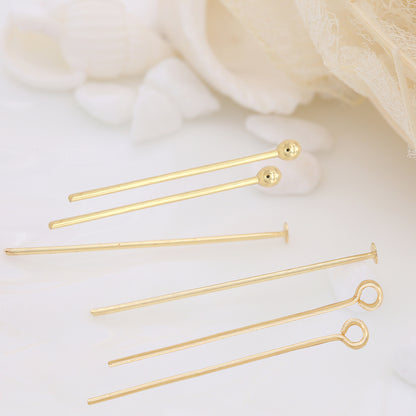 100 PCS/Package Copper Jewelry Pins For Crafting And Accessories