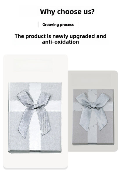 Bow Tie Jewelry Box In White Paper Featuring Love Charms Design, 1 Piece