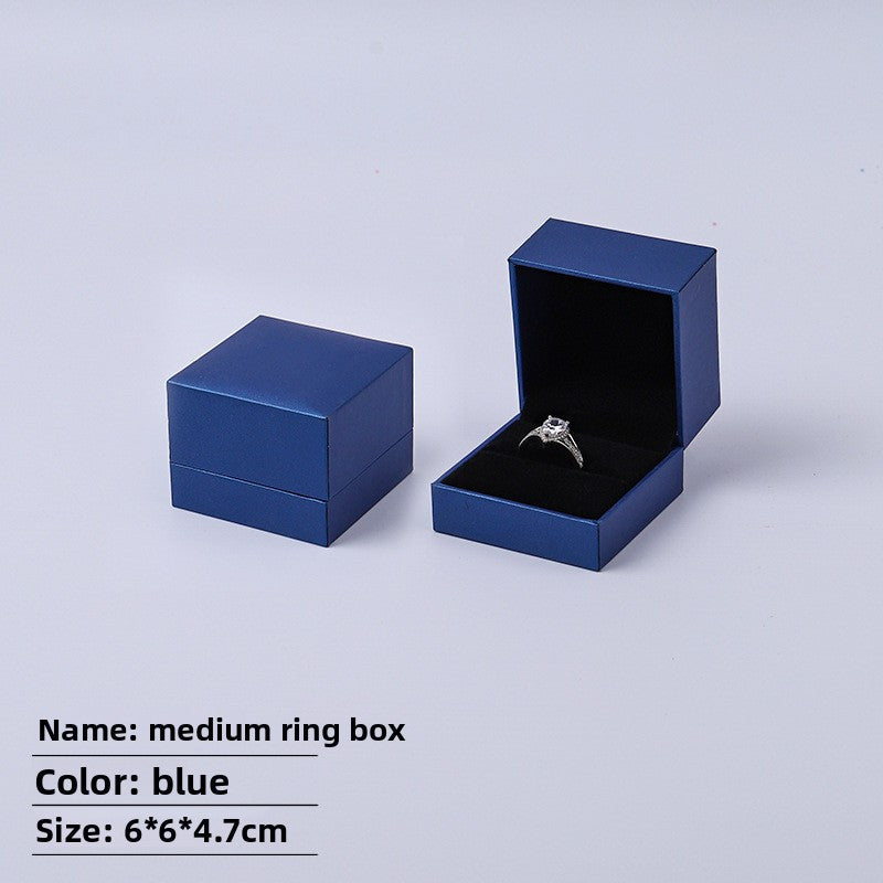 White Paper Ring Box For Jewelry Packaging, 1 Piece, Featuring Love Charms Design