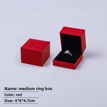 White Paper Ring Box For Jewelry Packaging, 1 Piece, Featuring Love Charms Design
