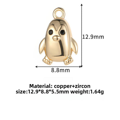 Copper Bird Pendant For Love Charms Featuring Zircon Inlay Material