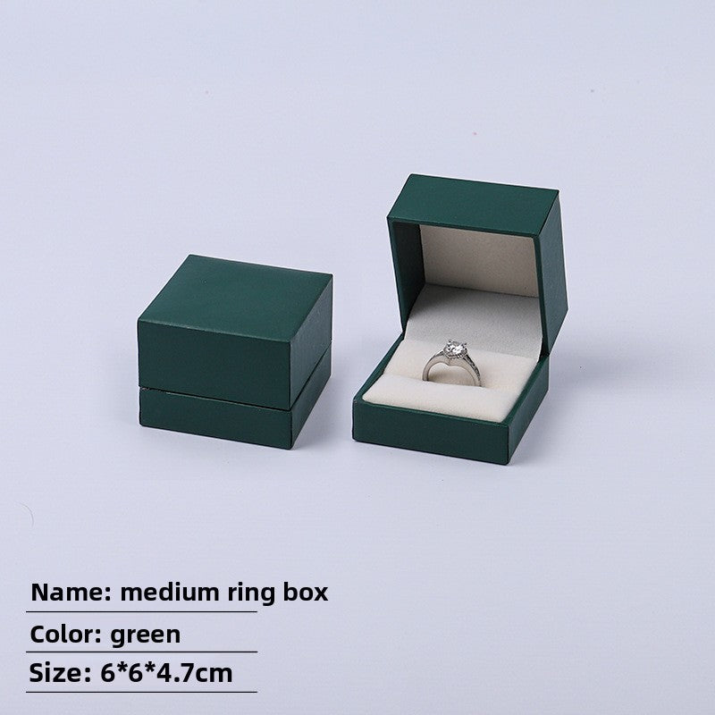 White Paper Ring Box For Jewelry Packaging, 1 Piece, Featuring Love Charms Design