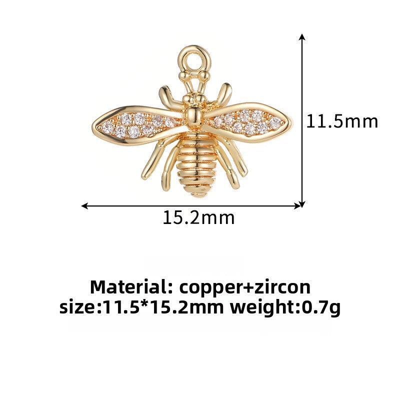 Copper Bird Pendant For Love Charms Featuring Zircon Inlay Material