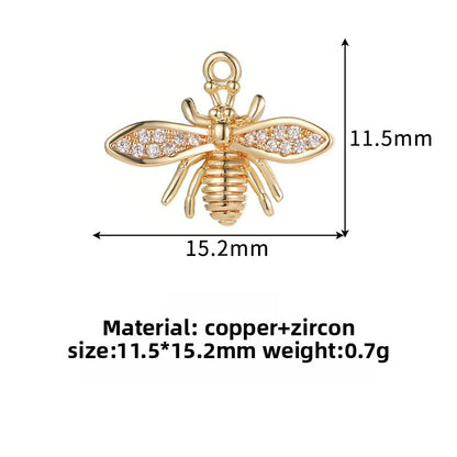 Copper Bird Pendant For Love Charms Featuring Zircon Inlay Material