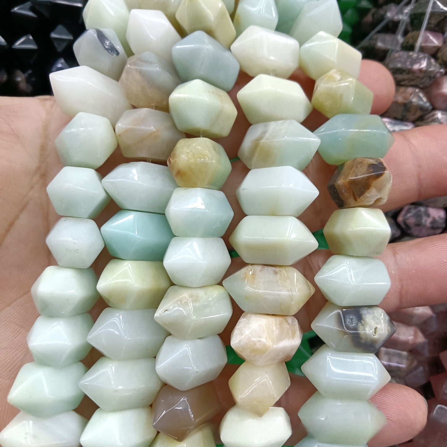 Natural Stone Spot Love Charms For DIY Jewelry Making