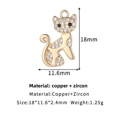 Cute Golden Copper Balloons Pendant For Love Charms Featuring Zircon Inlay Material