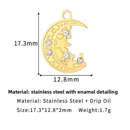 Moon Pendant For Love Charms Featuring Elegant Design