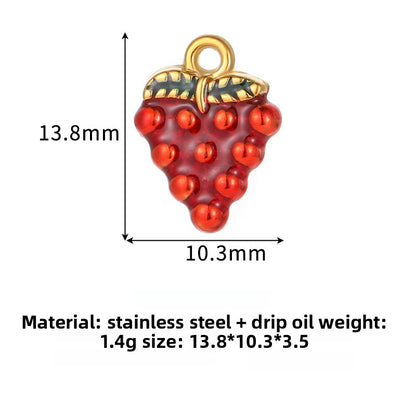 Pastoral Fruit Pendant For Love Charms, Featuring Elegant Design And Charming Appeal