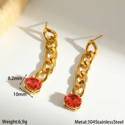 Red Glass Earrings