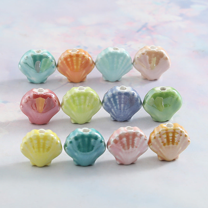 Ceramics Shell Love Charms Jewelry Accessories In Colour