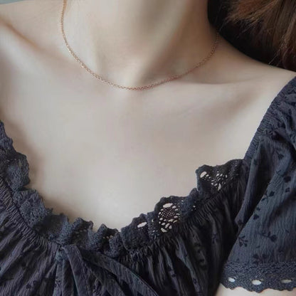 Lips For Love Charms Necklace In Golden Titanium Steel With Cable Chain