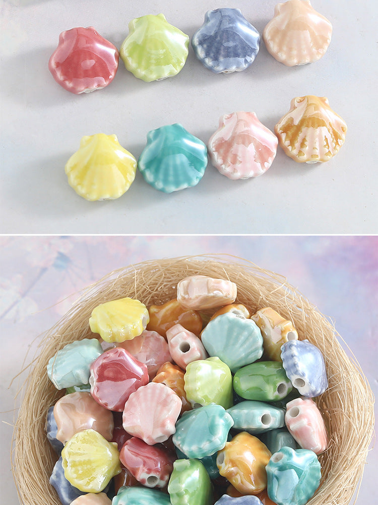 Ceramics Shell Love Charms Jewelry Accessories In Colour